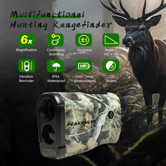Hunting Laser Range Finder 1400Yds Distance 6X Zoom 3 Modes Angle Horizontal Vertical Measurement